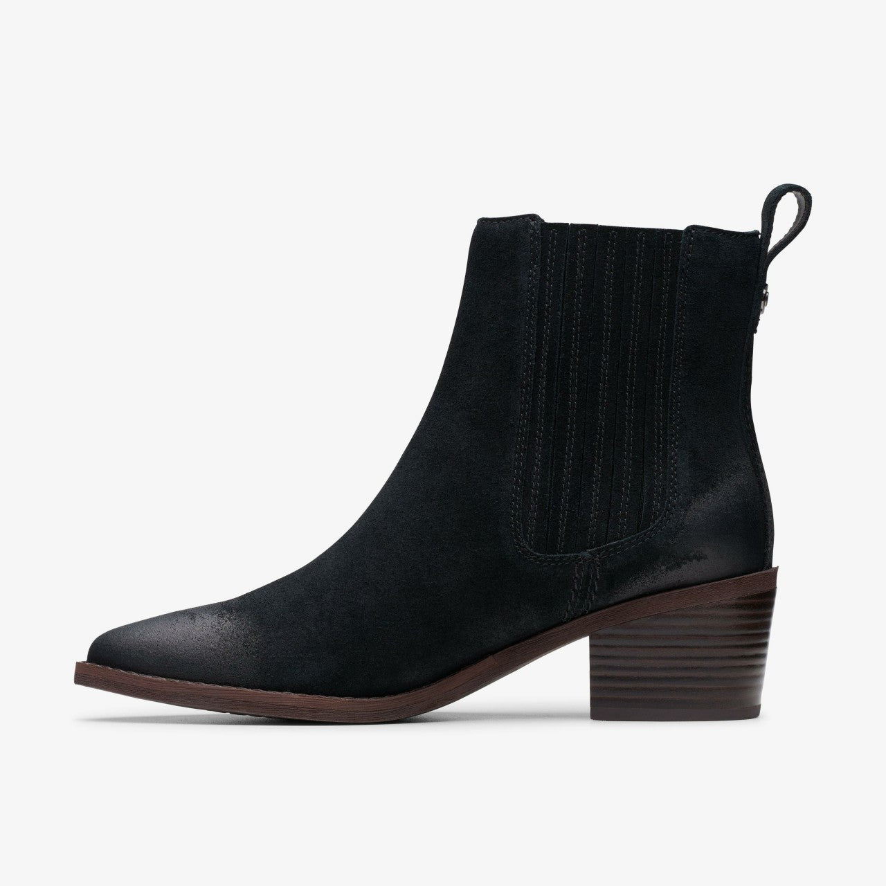 Women Morzine Top Ankle Boot Black Suede