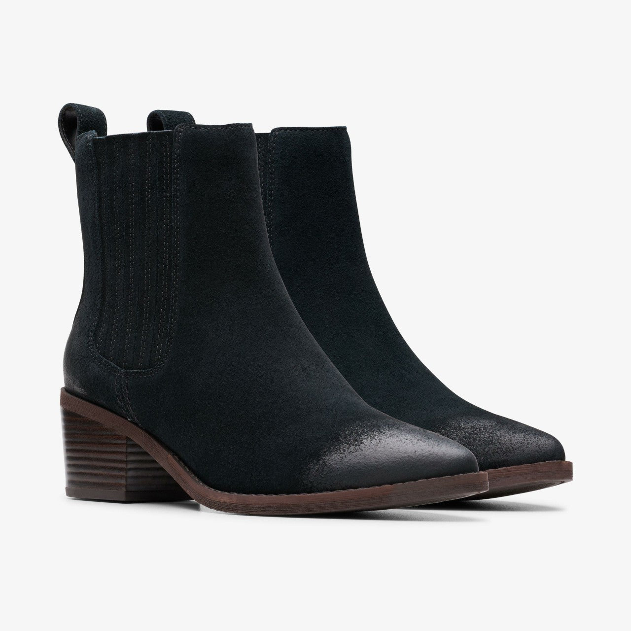 Women Morzine Top Ankle Boot Black Suede