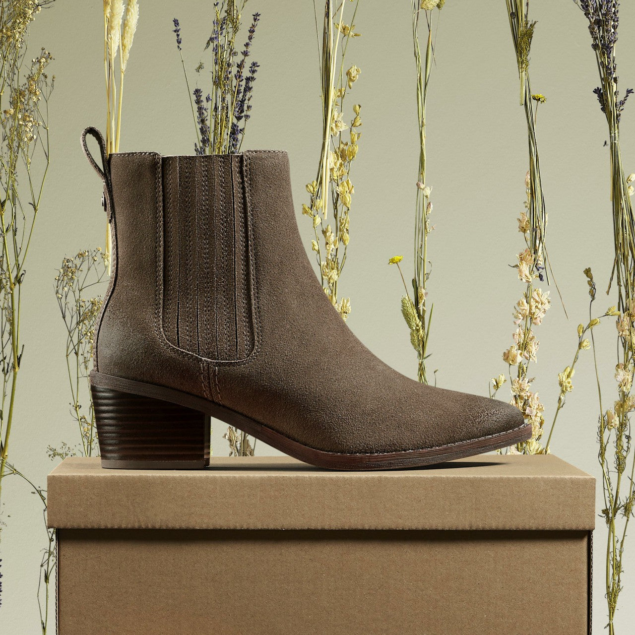 Women Morzine Top Ankle Boot Mole Grey Suede