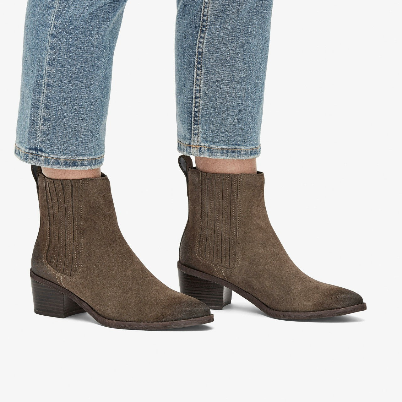 Women Morzine Top Ankle Boot Mole Grey Suede