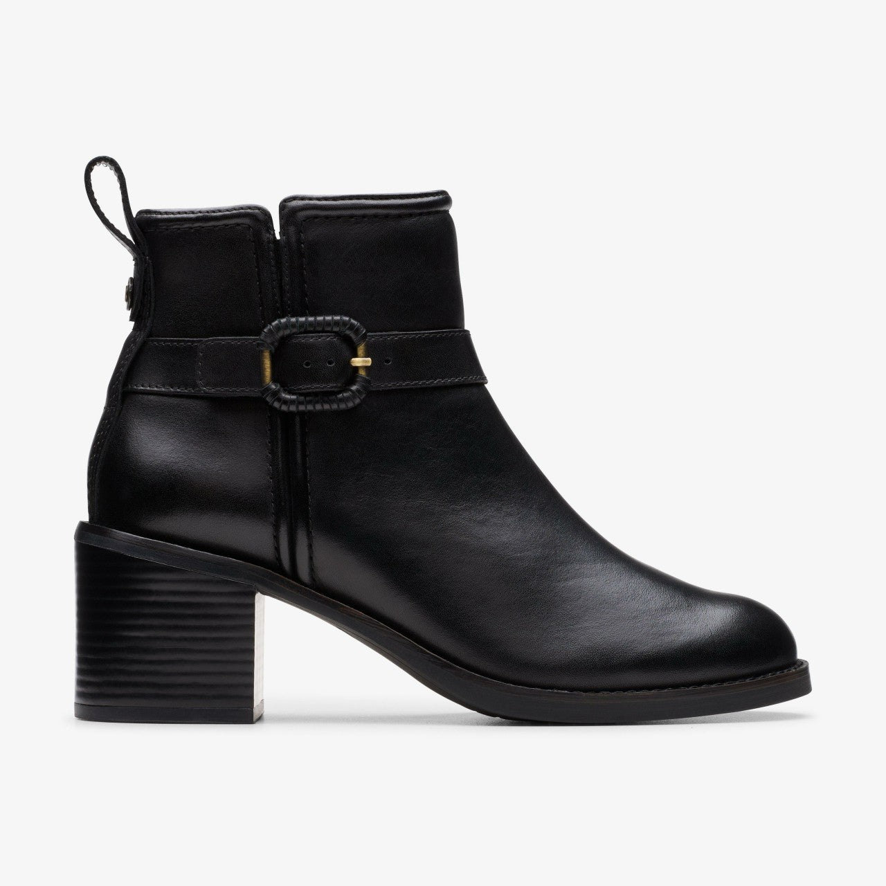 Women Chamberly Trim Black Leather