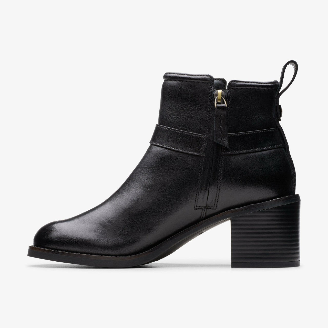 Women Chamberly Trim Black Leather