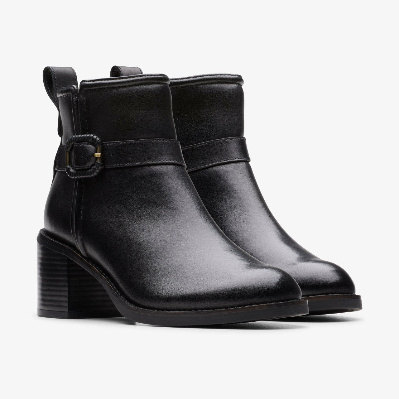 Women Chamberly Trim Black Leather