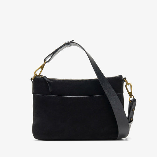 Women Willow Cross Black Suede