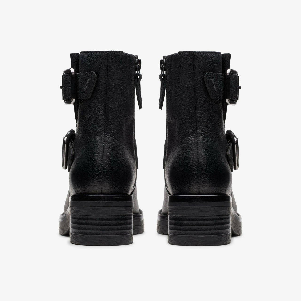 Women Rebelle Buckle Black Leather