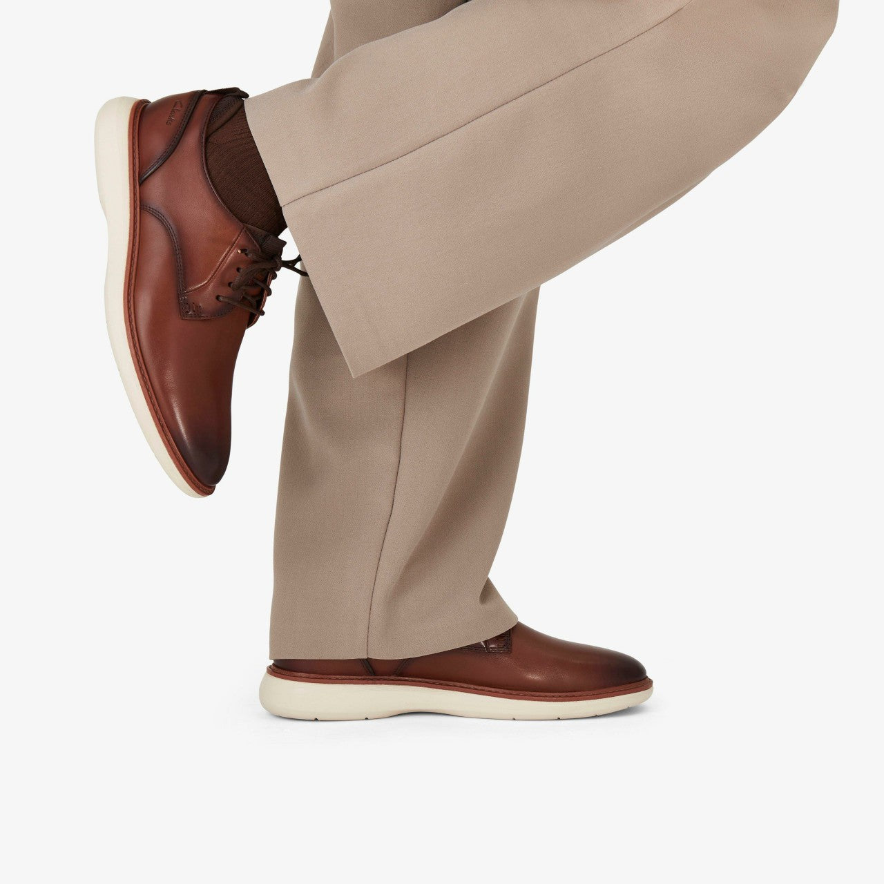 Men Brantin Plain Dark Tan Leather