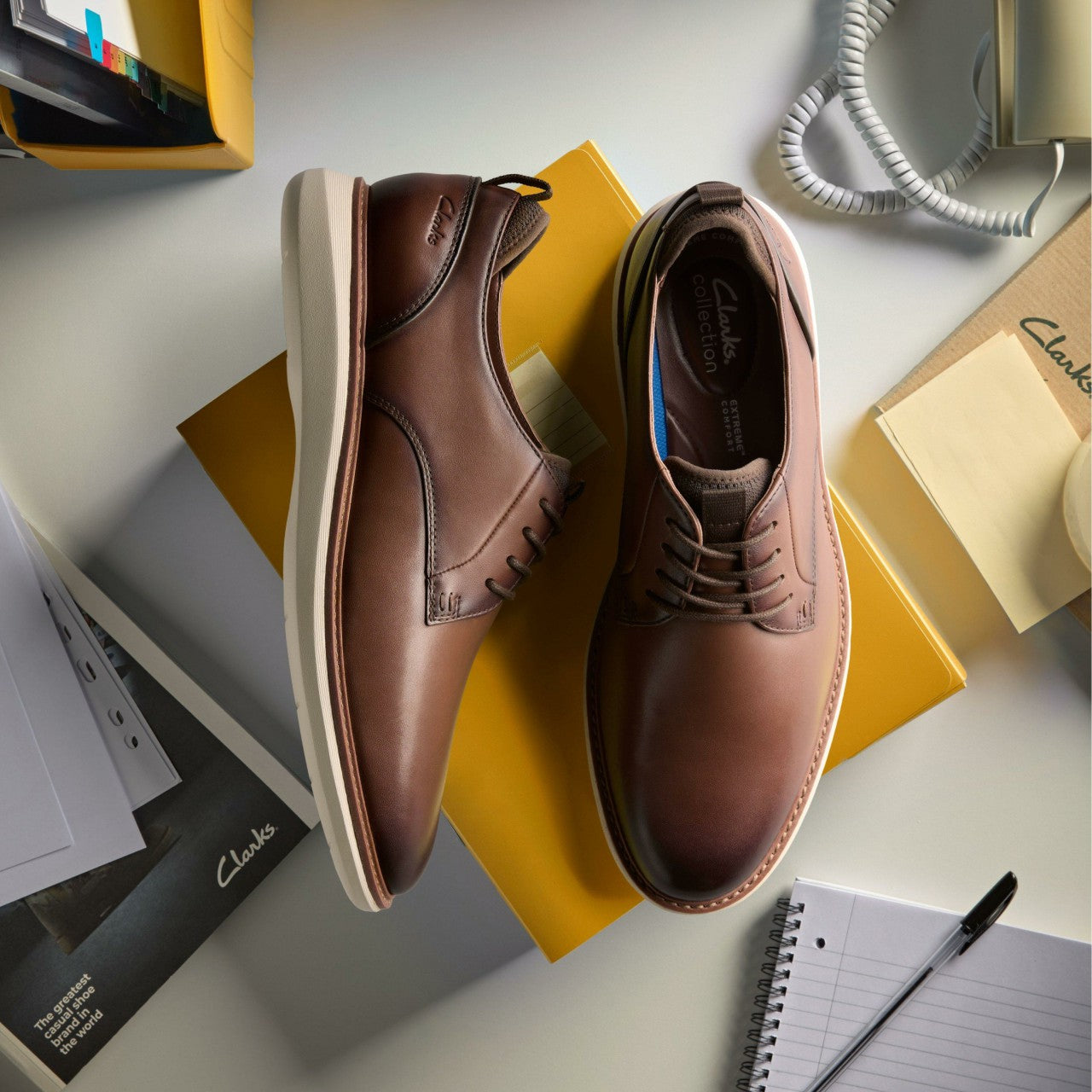 Men Brantin Plain Dark Tan Leather