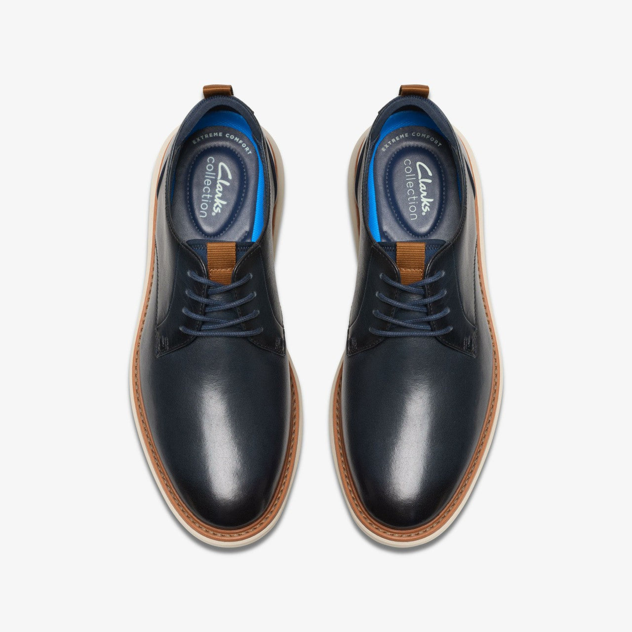 Men Brantin Plain Navy Leather