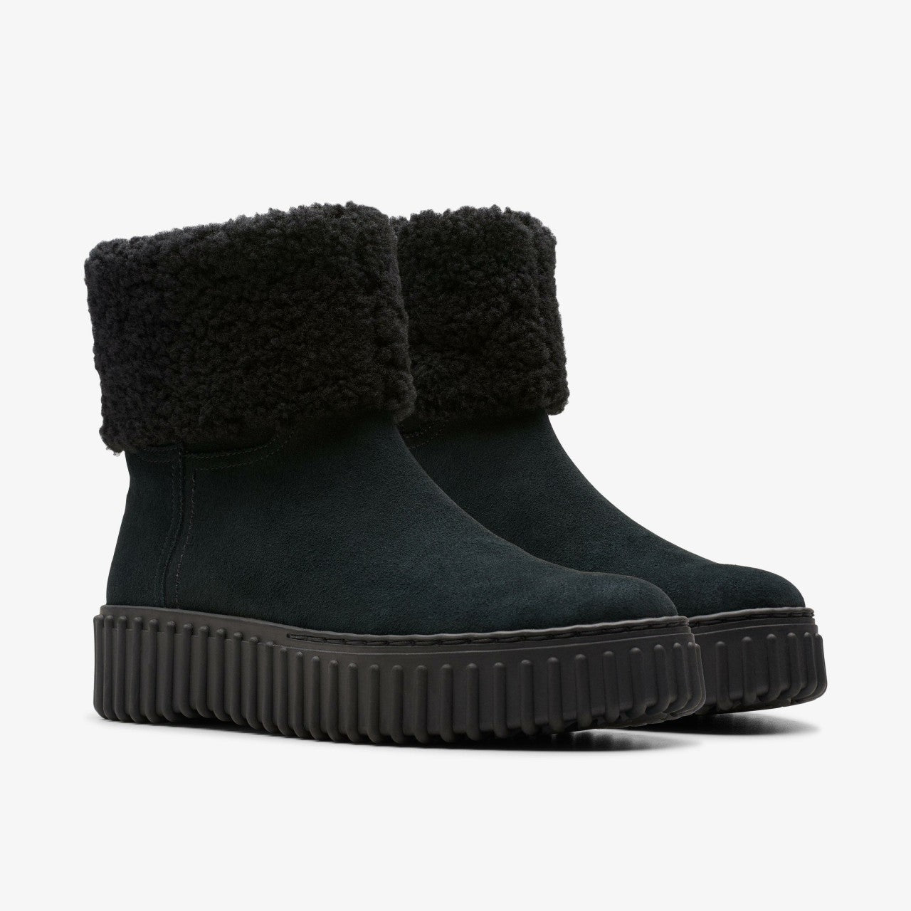 Women Torhill Turn Black Warmlined Suede