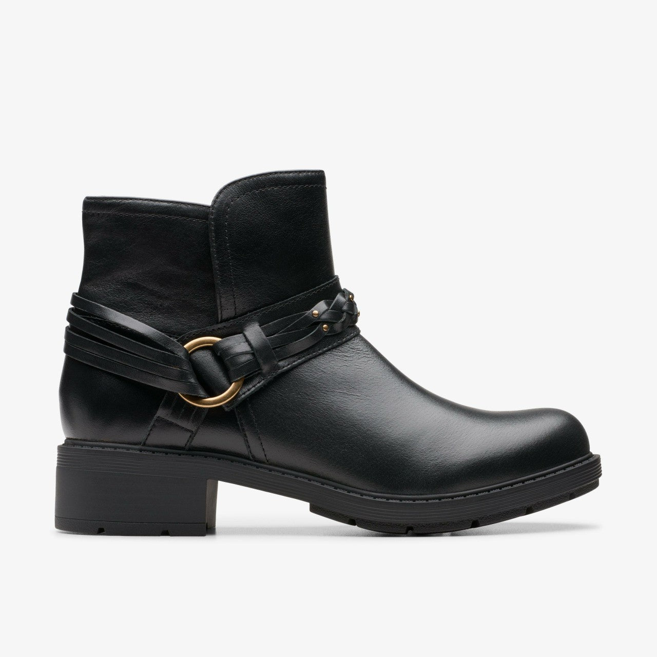Women Hearth Kaylie Ankle Boot Black Leather