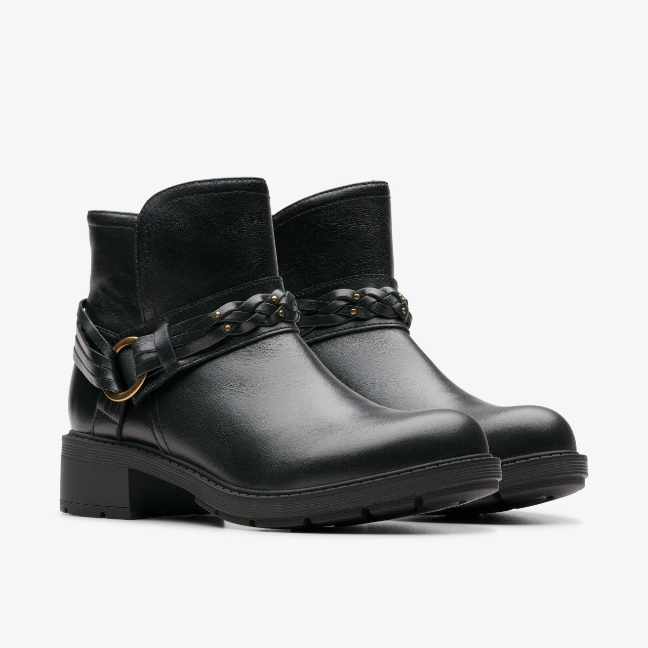 Women Hearth Kaylie Ankle Boot Black Leather