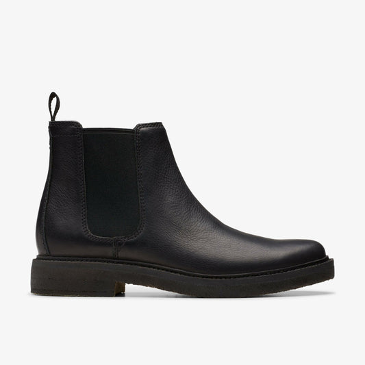 Men Clarkdale Easy Chelsea Boot Black Leather