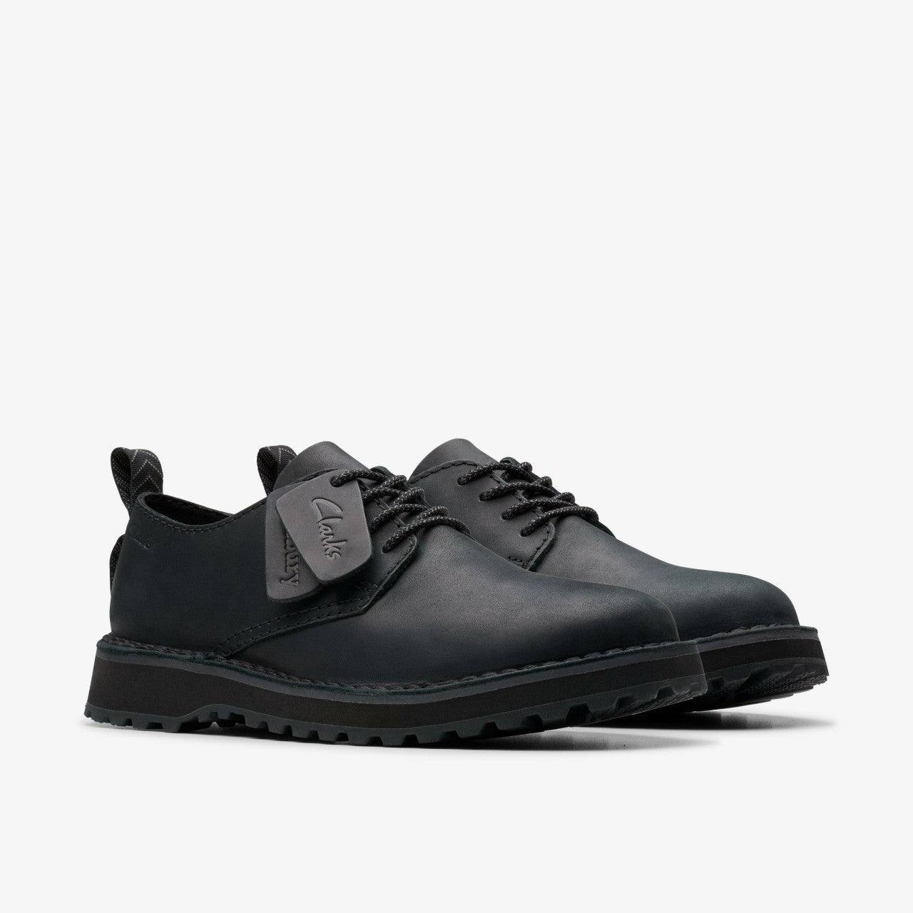 Men Solsbury Lace Black Leather