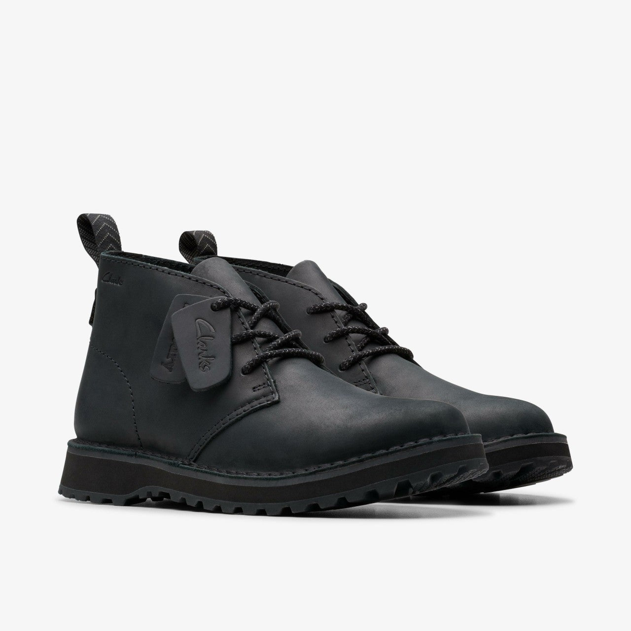 Men Solsbury Desert Boot Black Leather