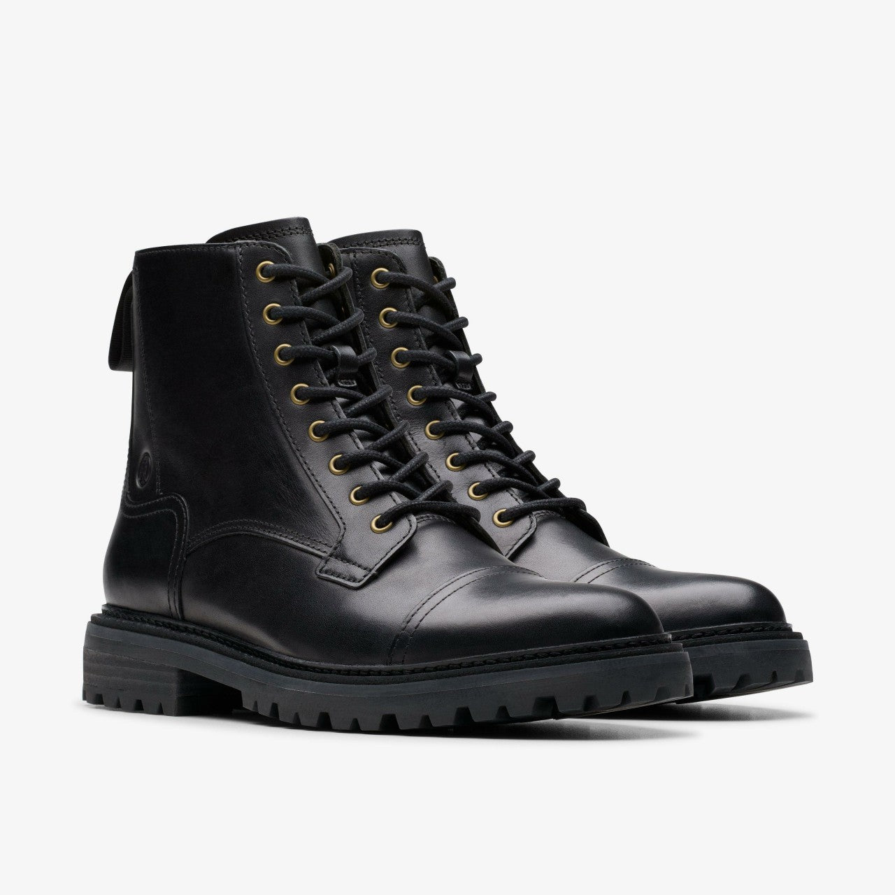 Men Clarkridge Hi Black Leather