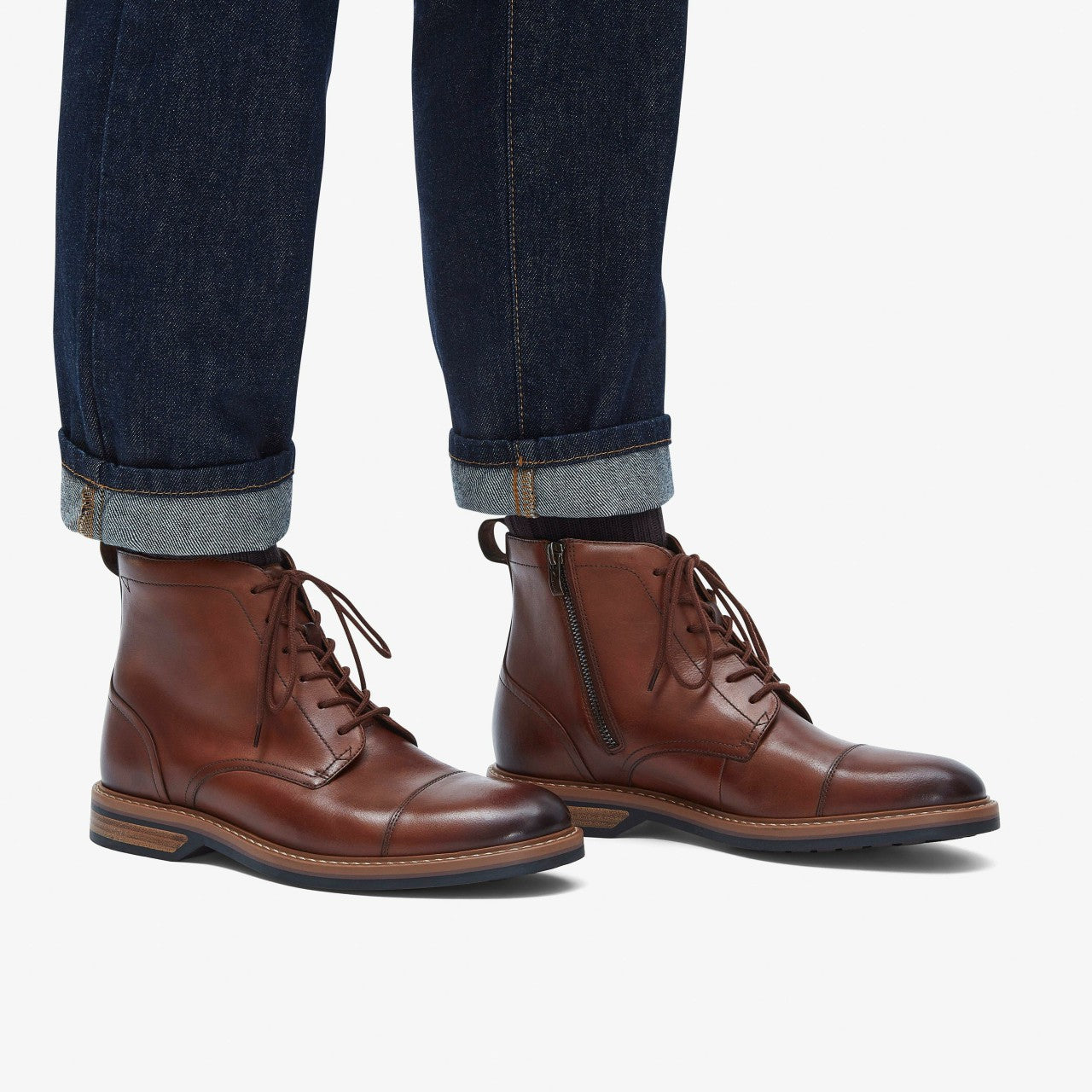 Men Aldwin Cap Mid Tan Leather