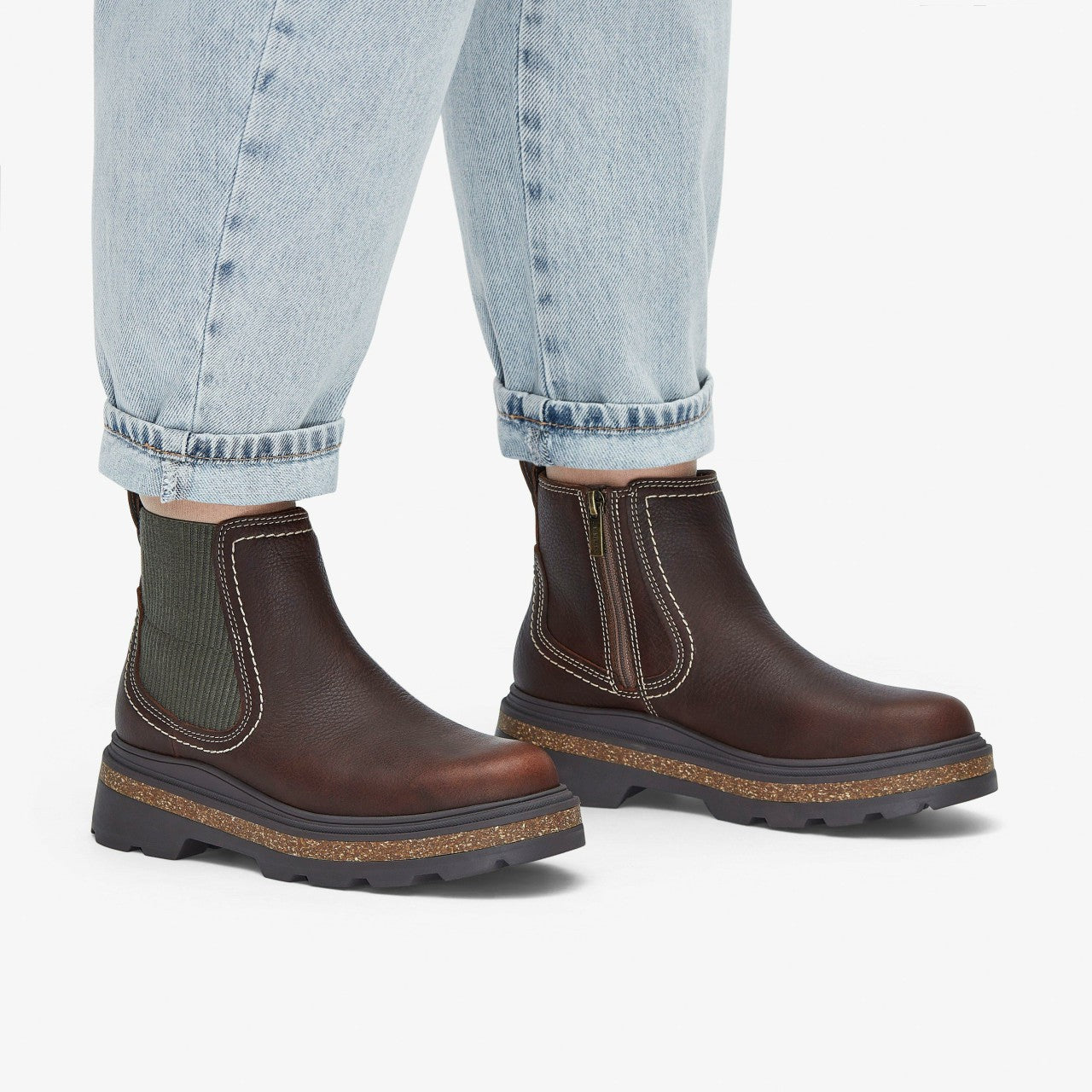 Women Hencroft Step Waterproof Brown Leather
