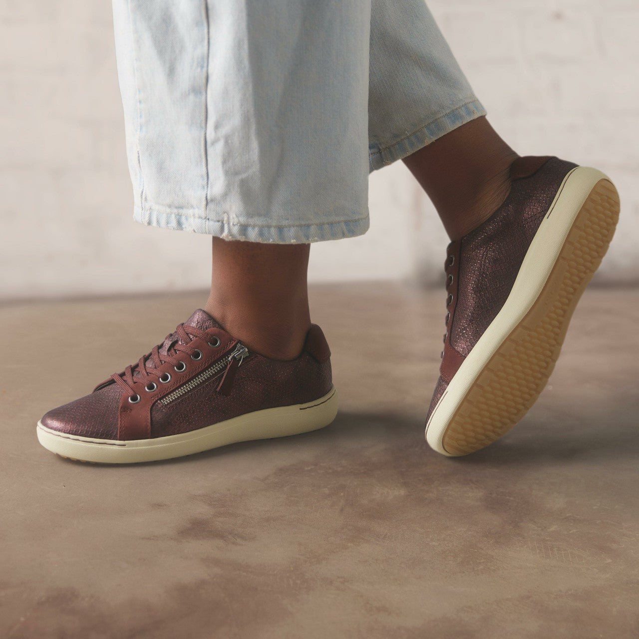 Women Nalle Lace Wine Interest Leather