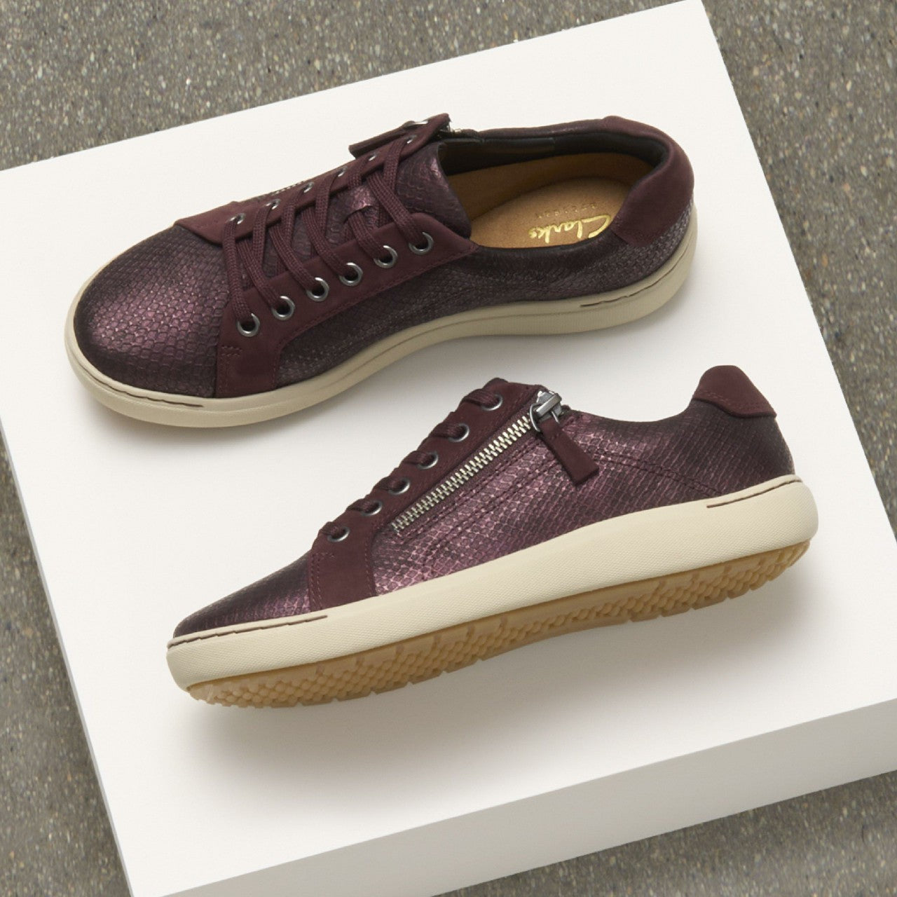 Women Nalle Lace Wine Interest Leather