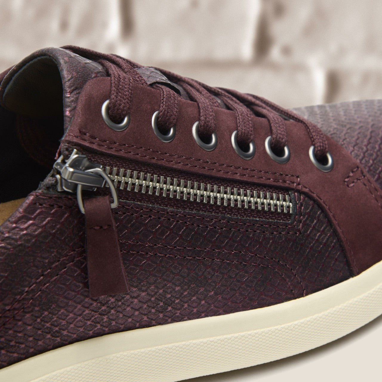 Women Nalle Lace Wine Interest Leather
