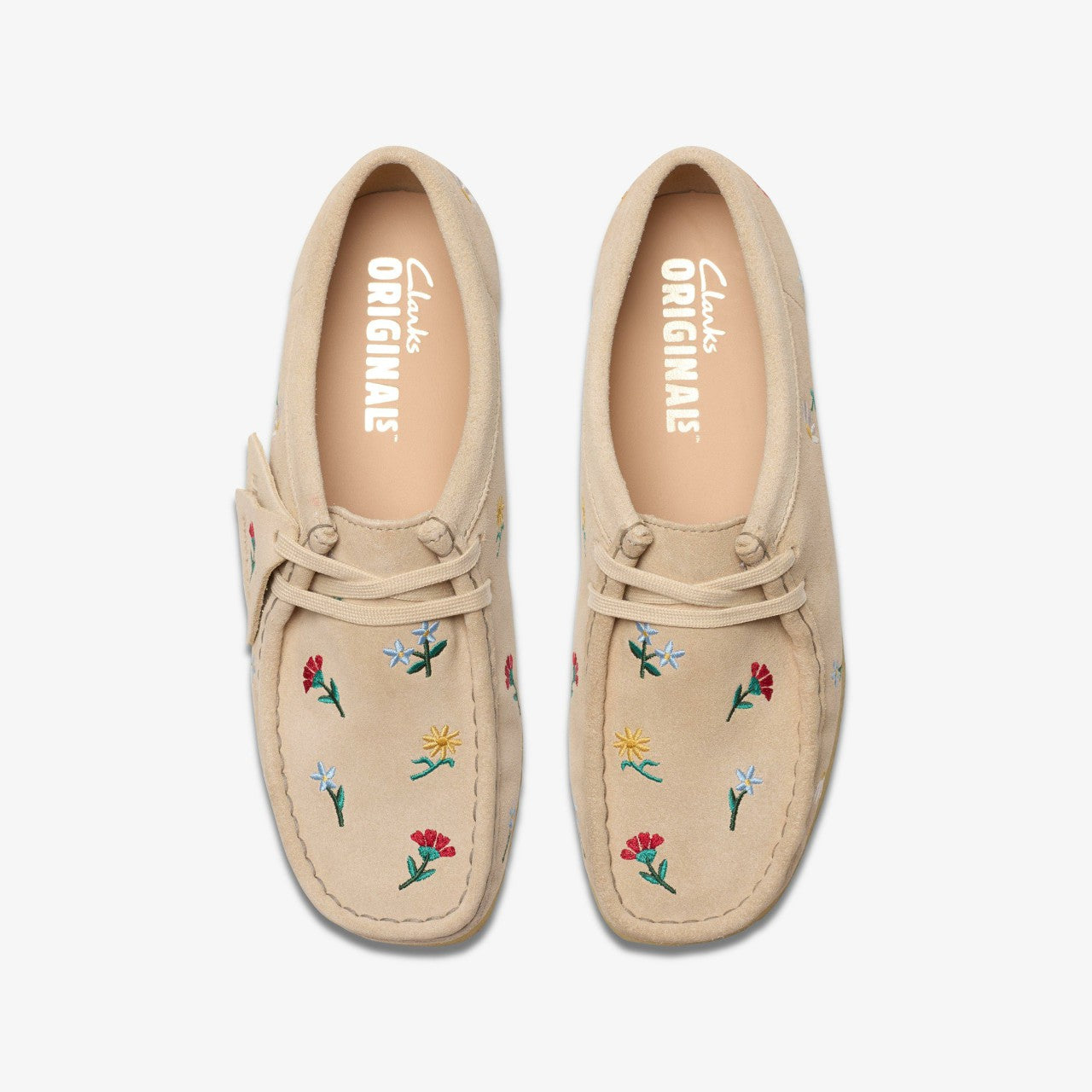 Women Wallabee Taupe Embroidery
