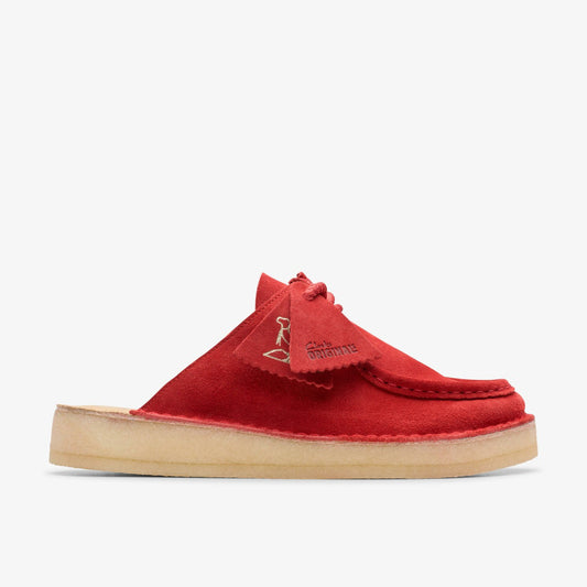 Women Desert Nomad Mule Red Suede