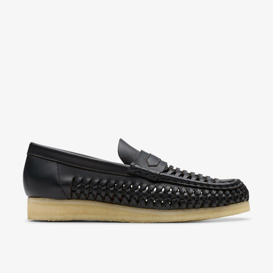 Men Wallabee Penny Weave Black Leather