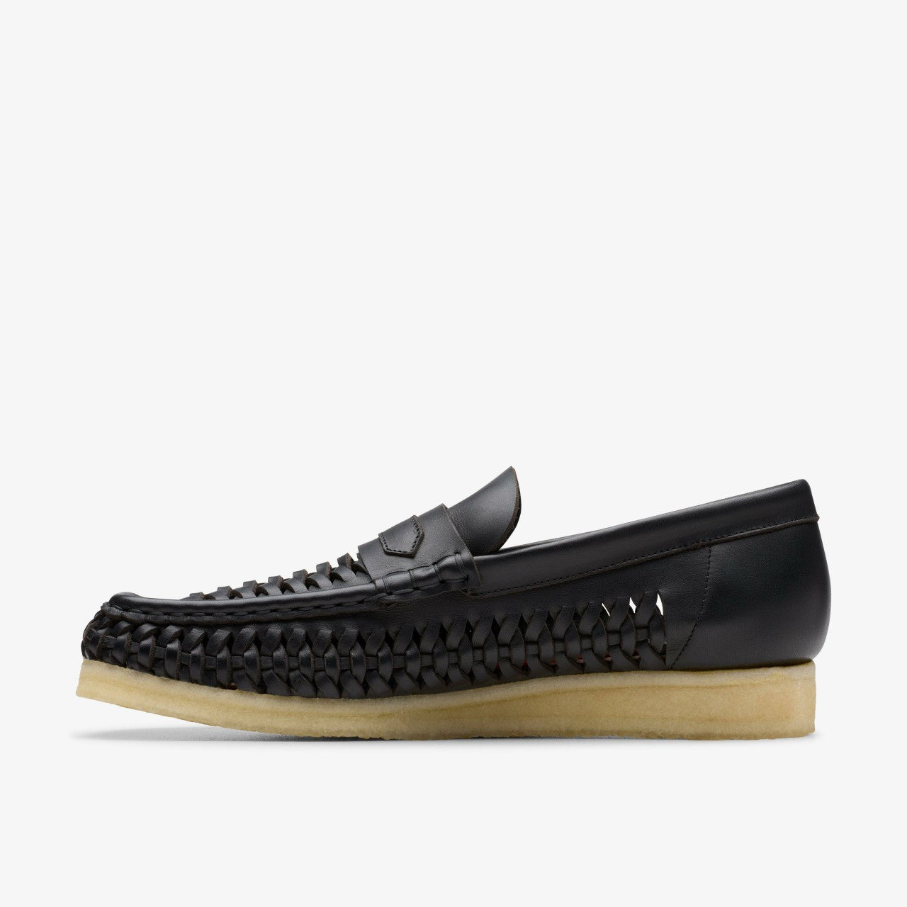 Men Wallabee Penny Weave Black Leather
