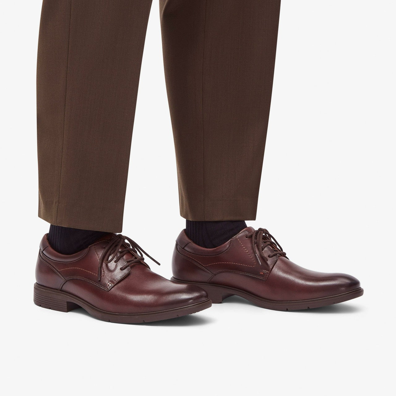 Men Eldredge Plain Dark Brown Leather