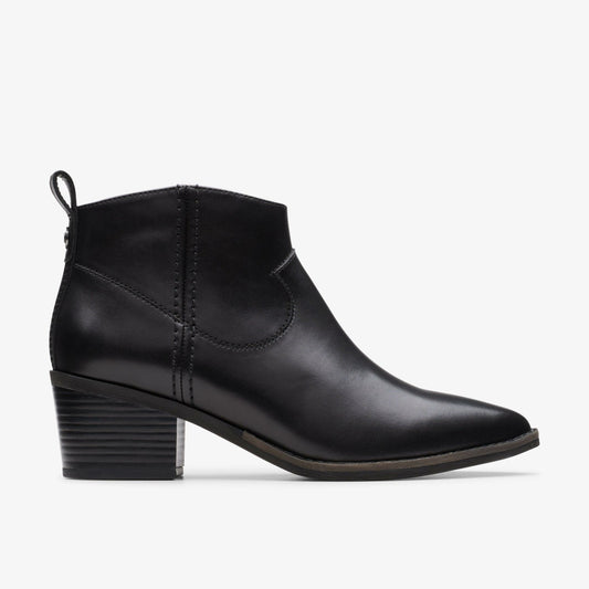 Women Morzine Sky Ankle Boot Black Leather
