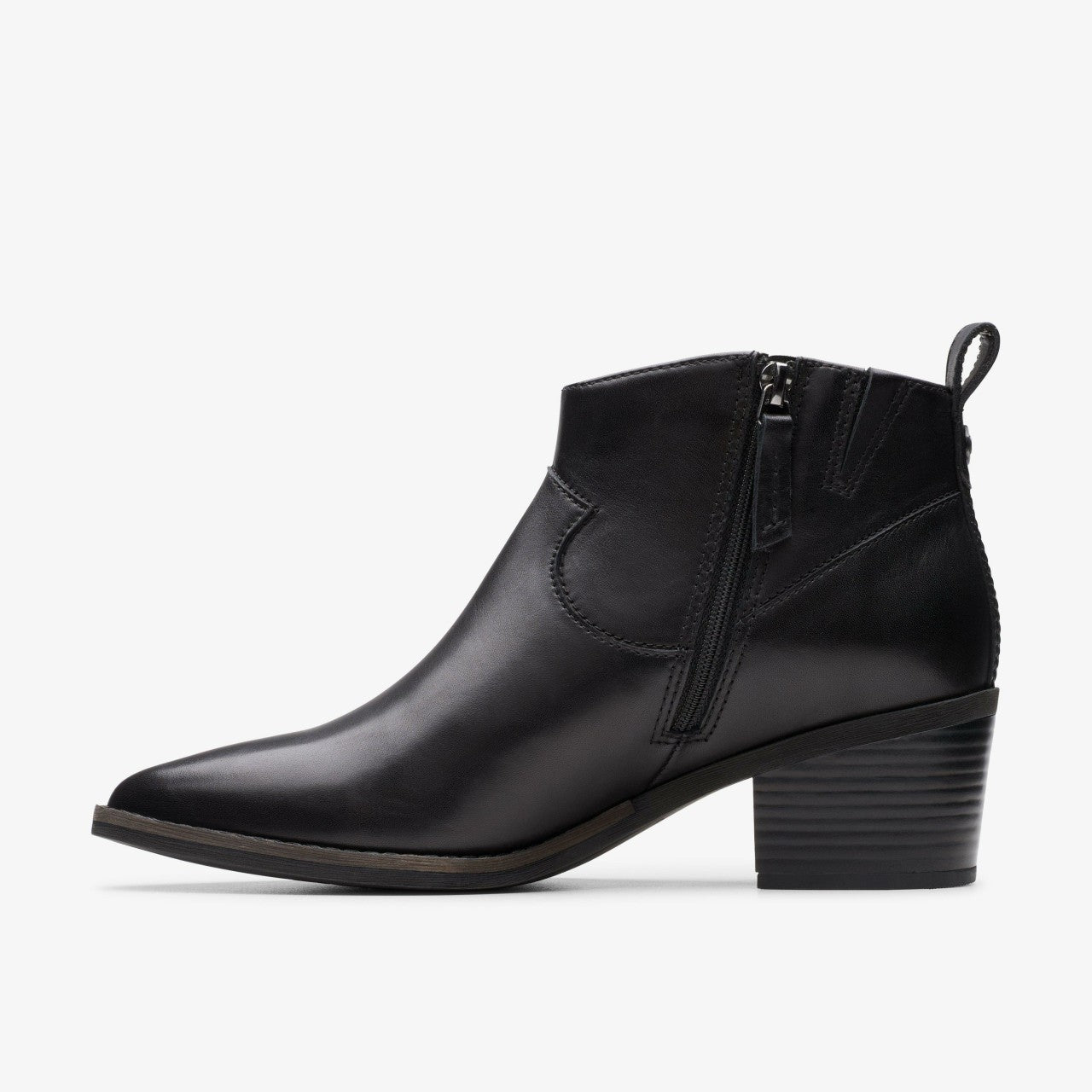 Women Morzine Sky Ankle Boot Black Leather