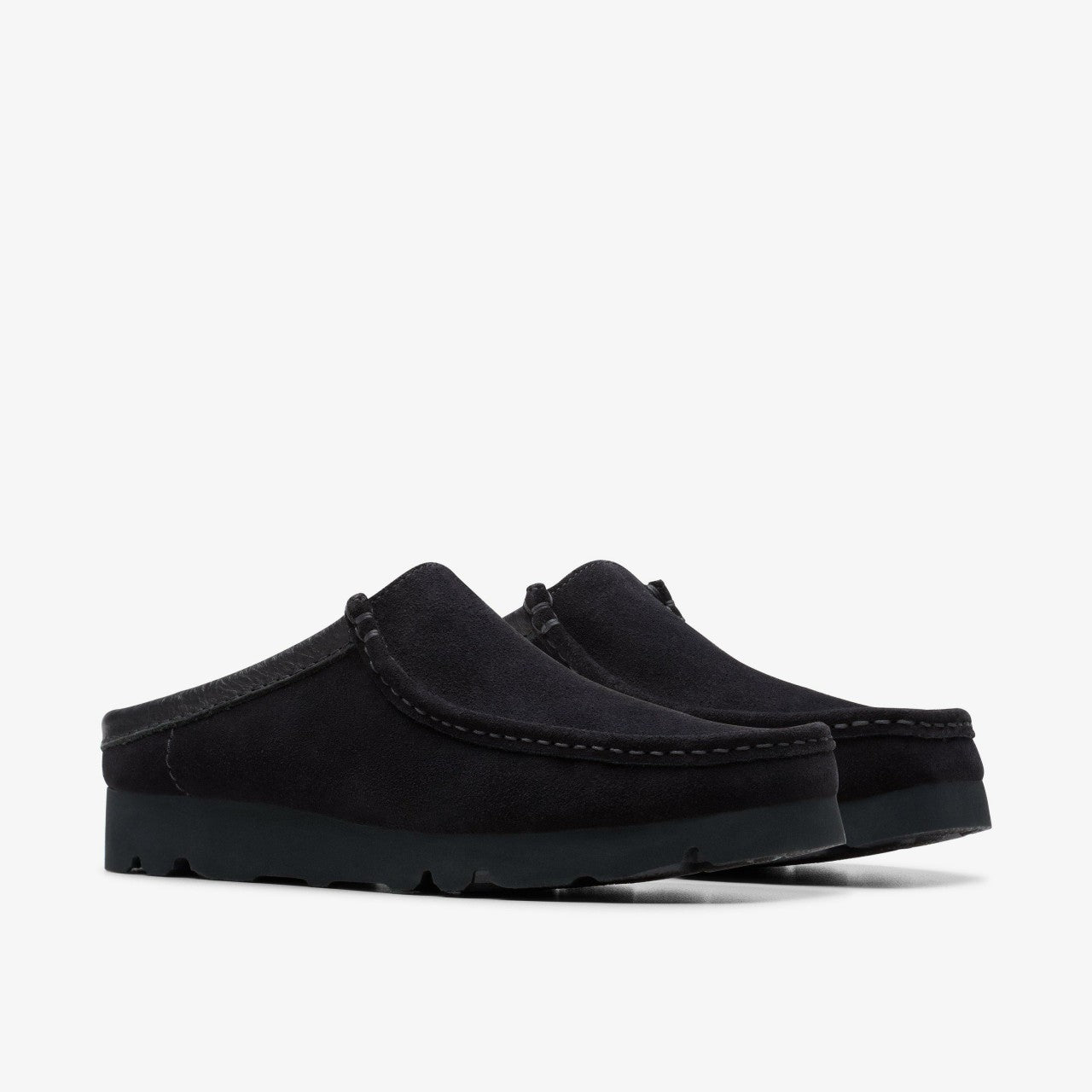 Men Wallabee Slip Black Suede