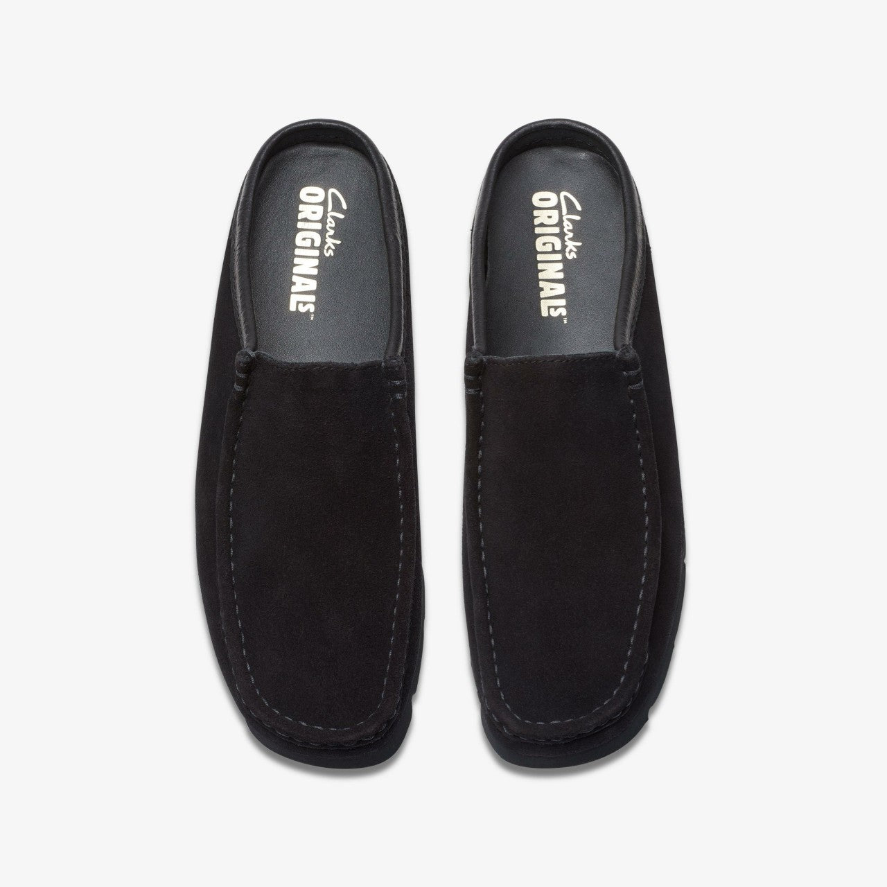 Men Wallabee Slip Black Suede