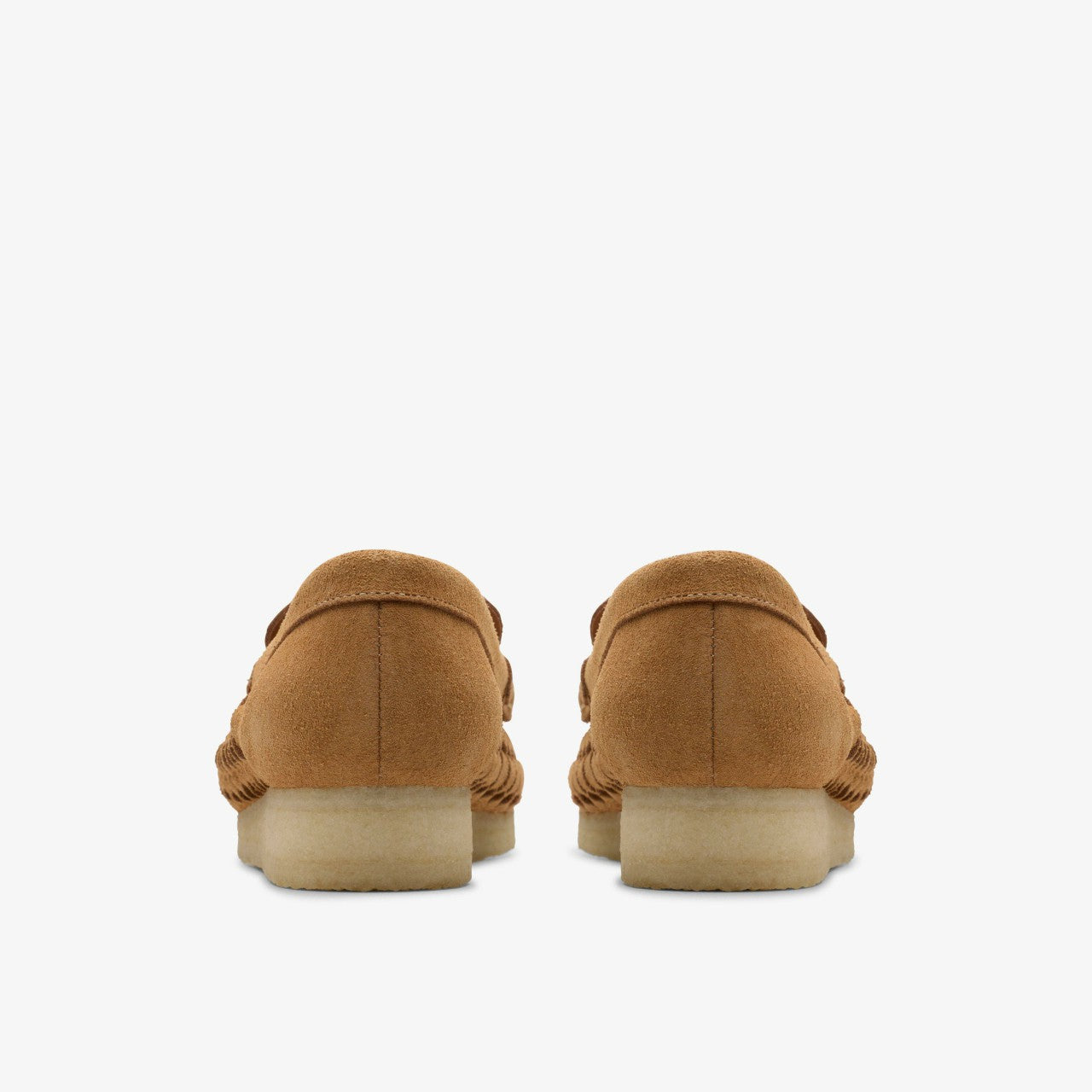 Women Wallabee Loafer Weave Tan Suede
