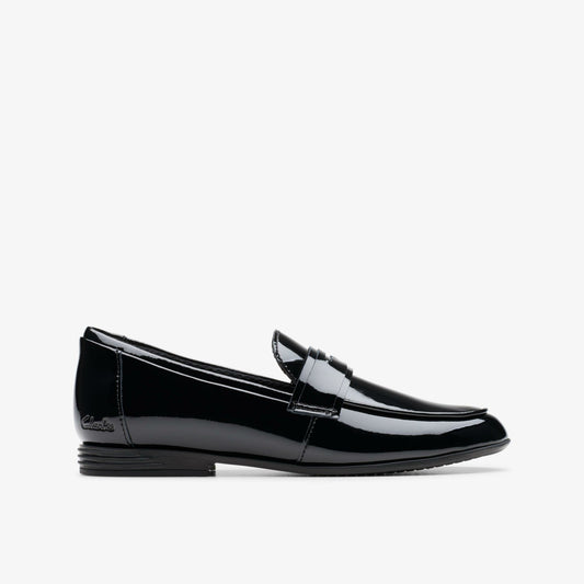 Kids Finja Bright Older Black Patent