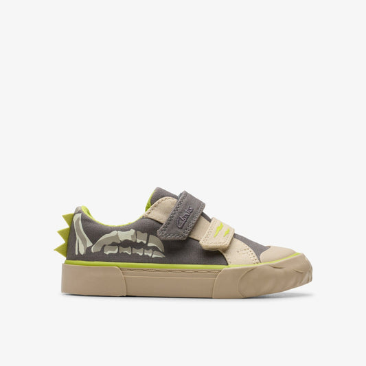 Kids Foxing Stomp Toddler Grey Canvas