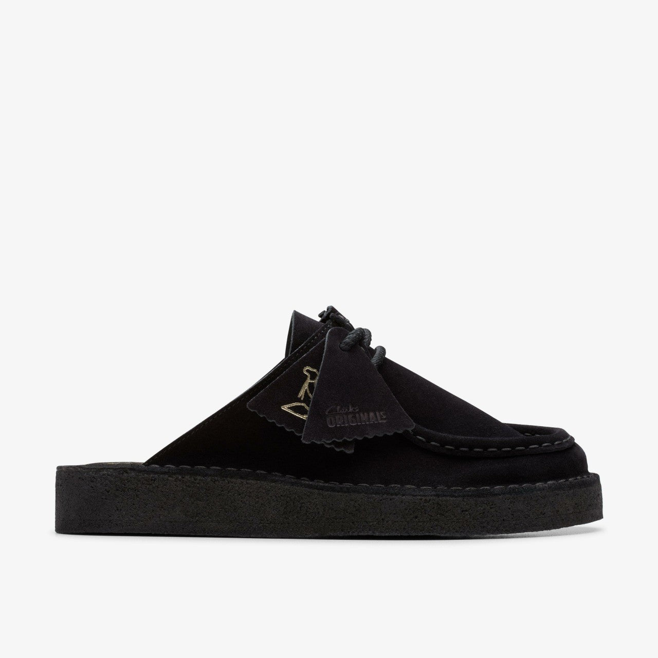 Women Desert Nomad Mule Black Suede