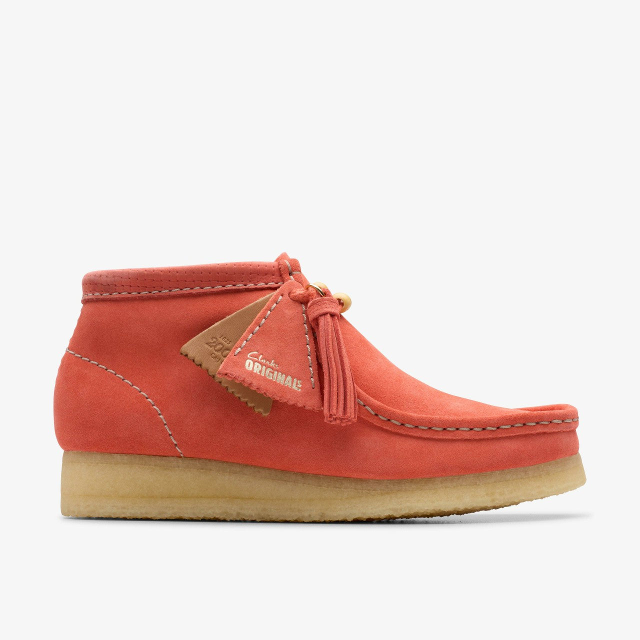 Women Wallabee Boot Coral Suede