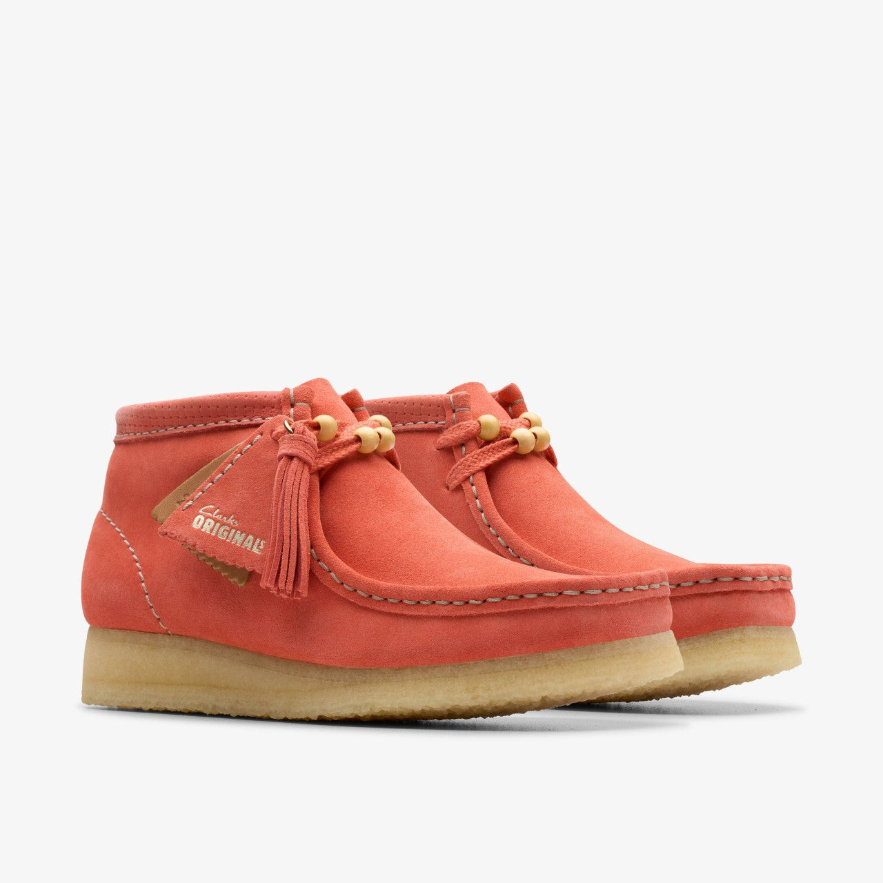 Women Wallabee Boot Coral Suede