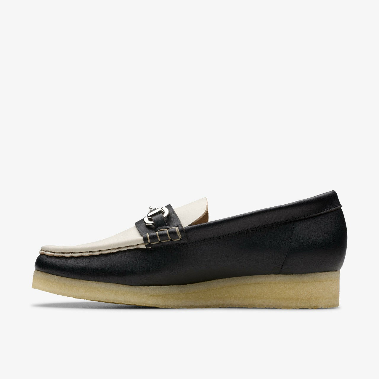 Women Wallabee Loafer HBIT Black/White Leather