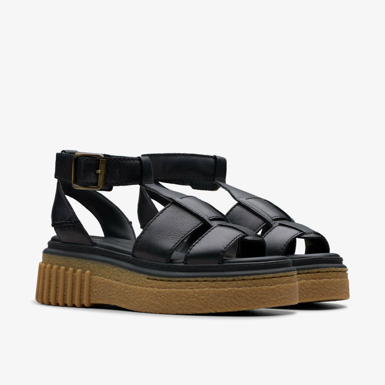 Women Evamar Sun Black Leather