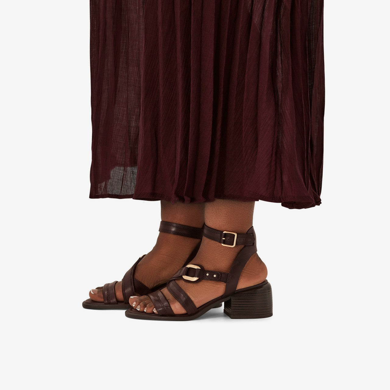 Women Morwyn Strap Wine Leather