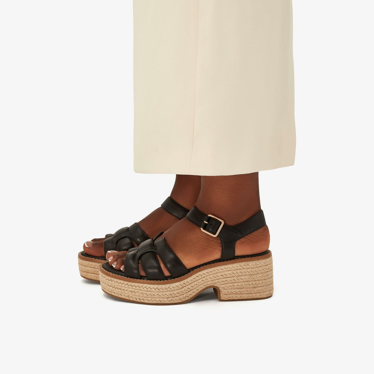 Women Coledale Strap Black Leather