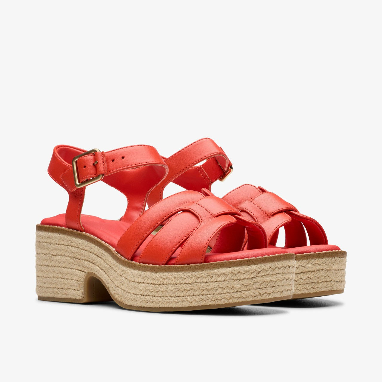 Women Coledale Strap Bright Red Leather
