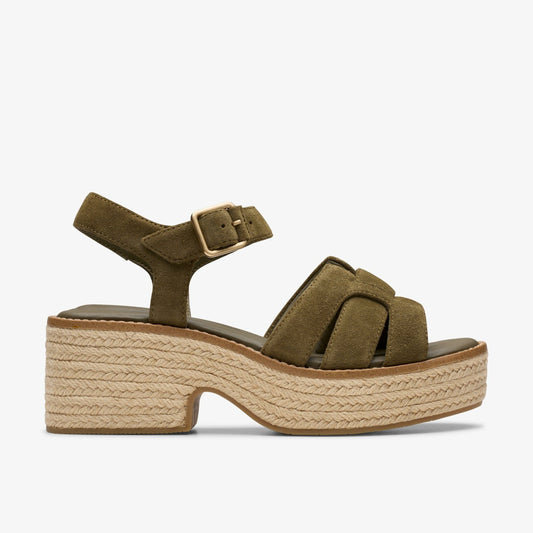 Women Coledale Strap Dark Olive Suede