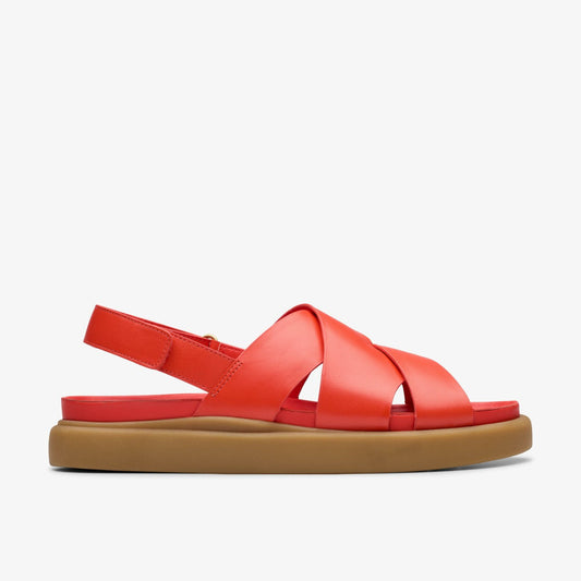 Women Aristella Sun Bright Red Leather