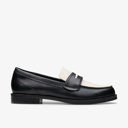 Women Straven Edge Black Combination Leather