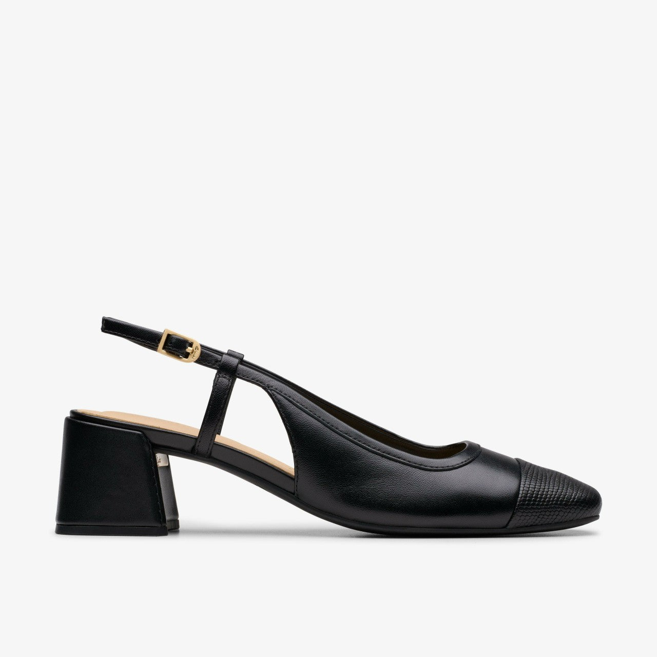 Women Nyta 45 Sling Black Combination Leather