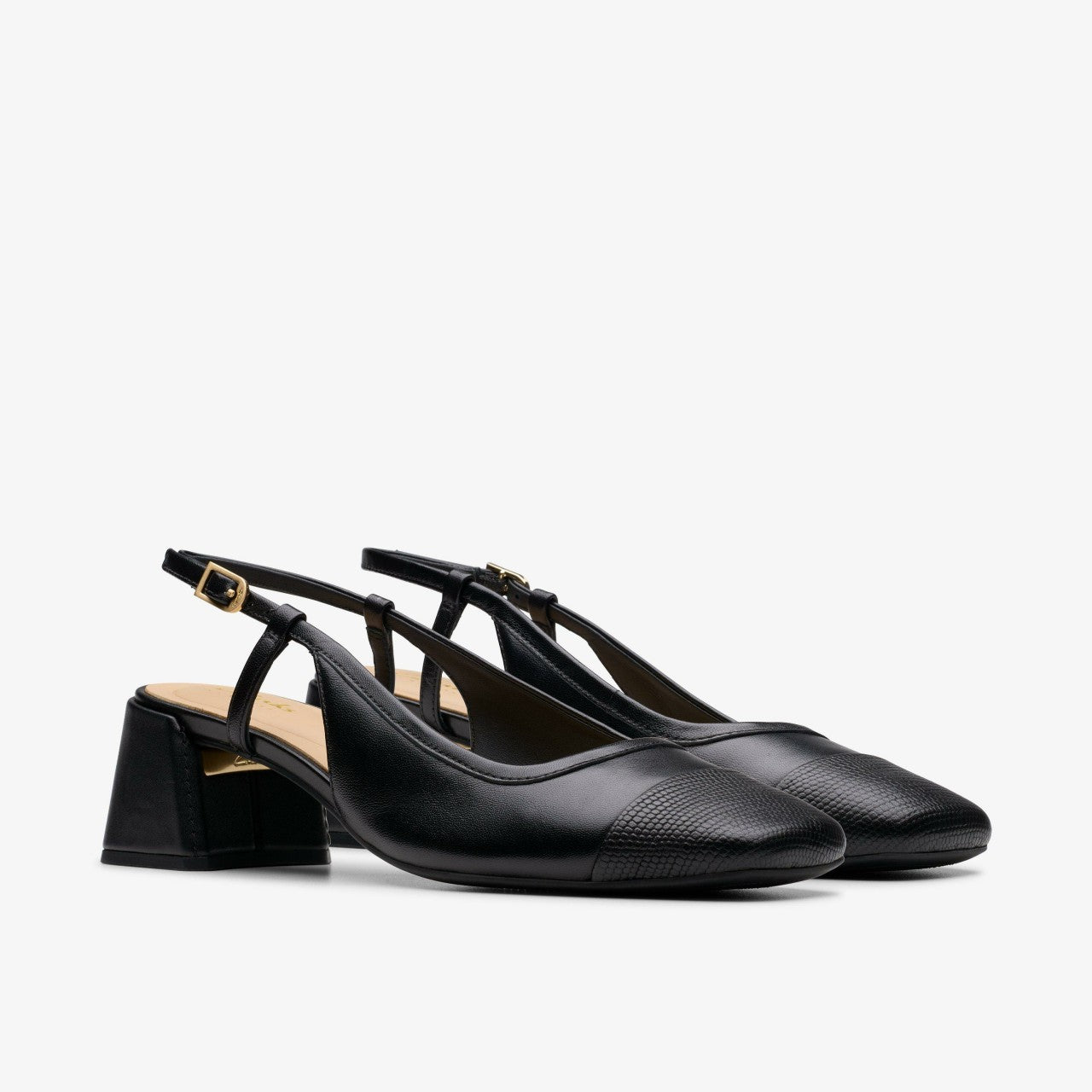 Women Nyta 45 Sling Black Combination Leather