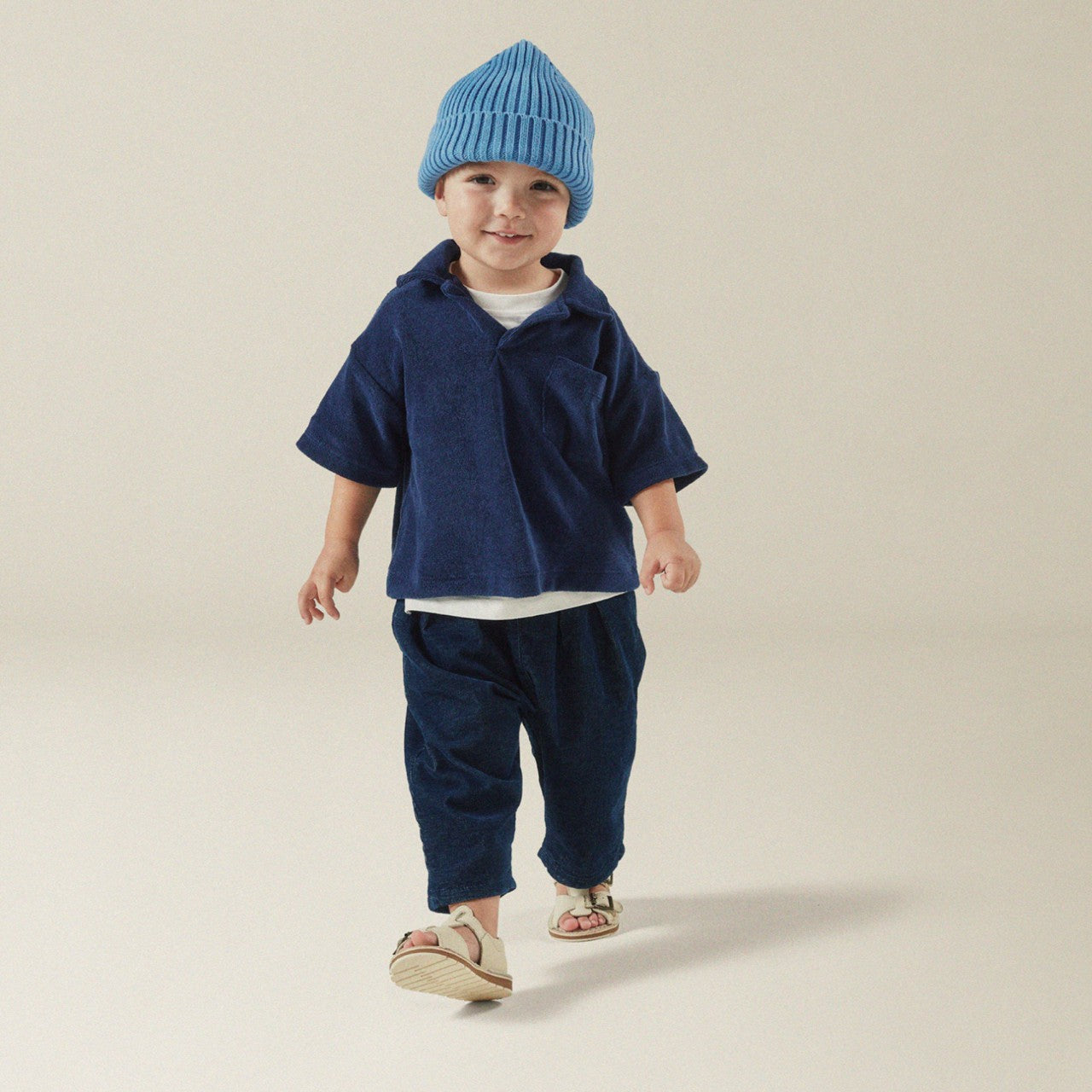 Kids Playsun RF Toddler Off White Leather